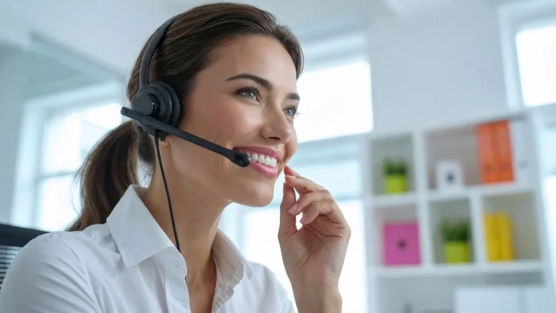 Cell Phone Headset with Microphone Noise Cancelling & Call Controls