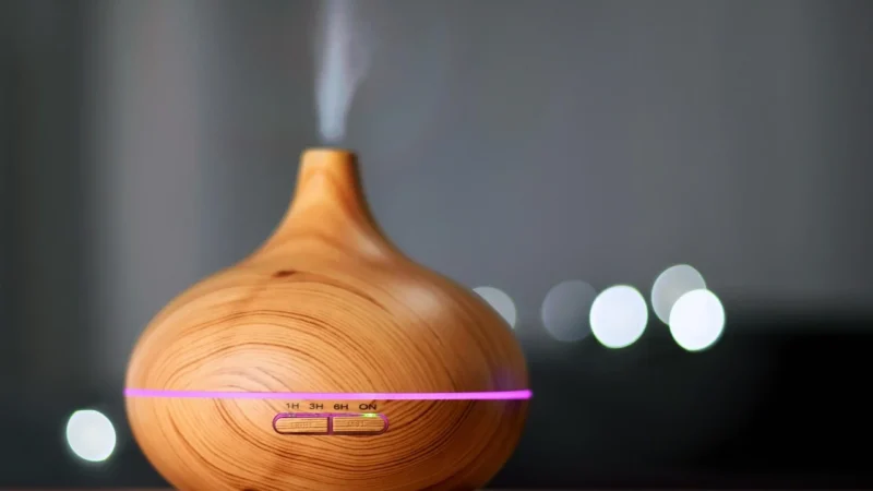 (White) 300ml Ultrasonic Electric Air Aroma Diffuser Humidifier 2 Modes LED Night Light for Home Office